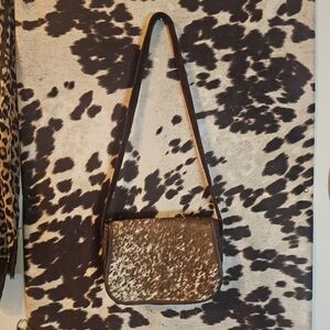 Vintage Reeve's Leather Hide Handbag